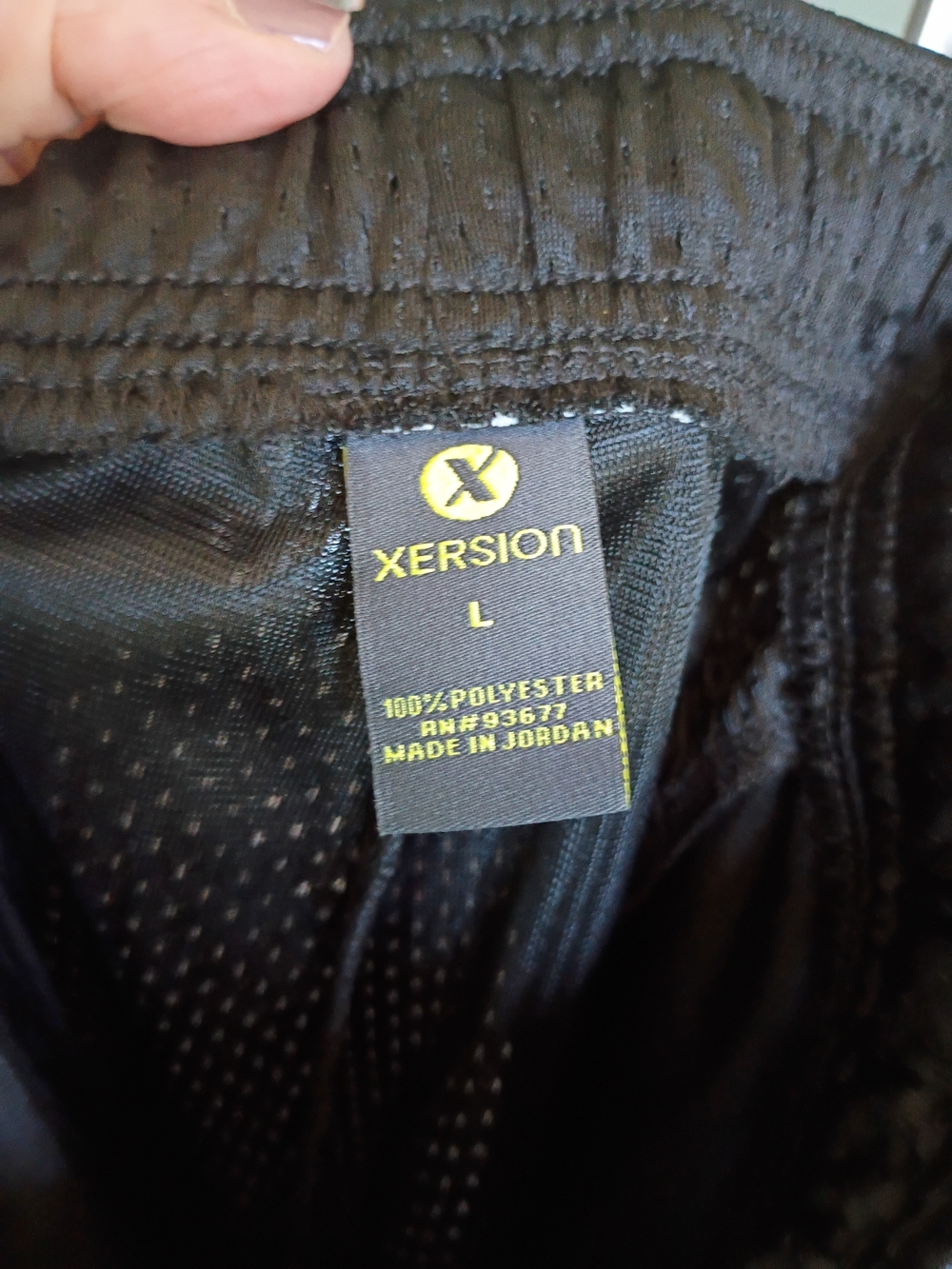Men's Black Athletic Mesh Shorts - Picture 2 of 5